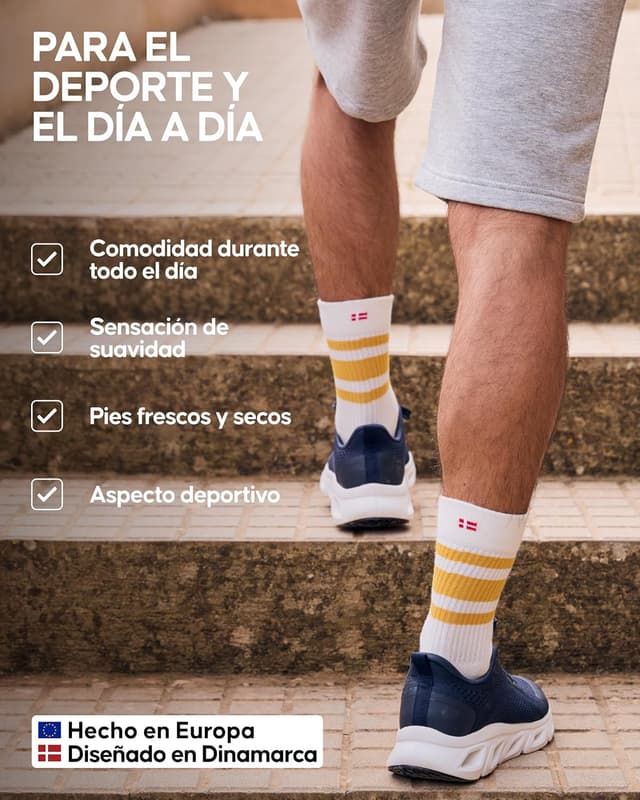 Detalle 1 de DANISH ENDURANCE Calcetines Deporte Tenis Unisex 3 Pack
