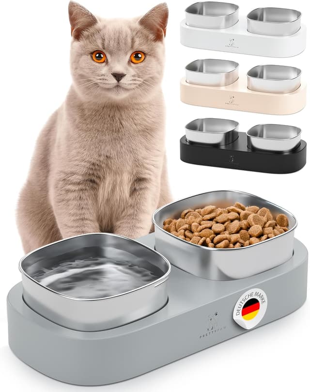 Detalle de Pretty Paw Erhöhter Katzennapf Doppel 1️⃣
