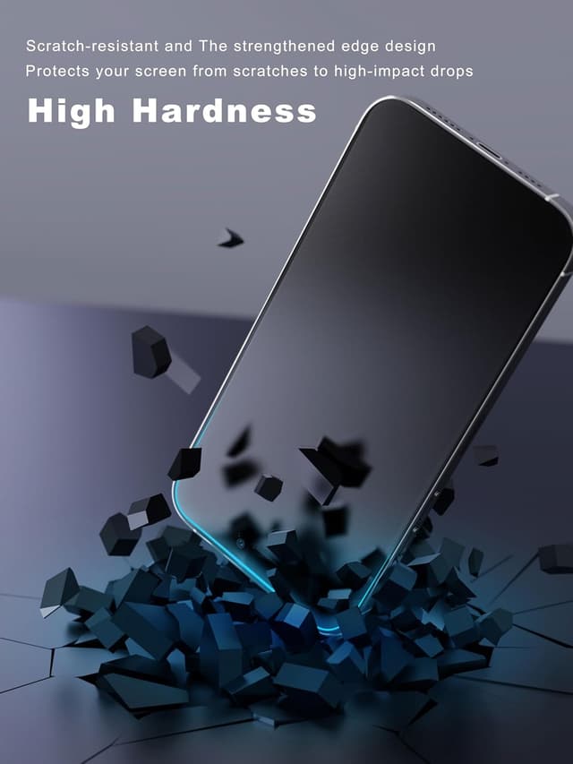 Detalle 2 de GIGIKISS 2-Pack Matte Screen Protector for iPhone 16 Pro Max (6.9 in) — Anti-Fingerprint, Anti-Glare Tempered Glass