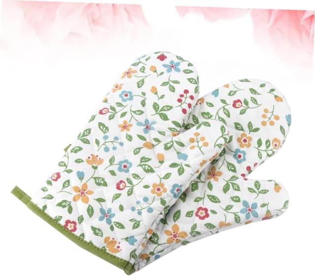 Detalle 2 de Hitzebeständige Ciieeo Backhandschuhe mit Blumen