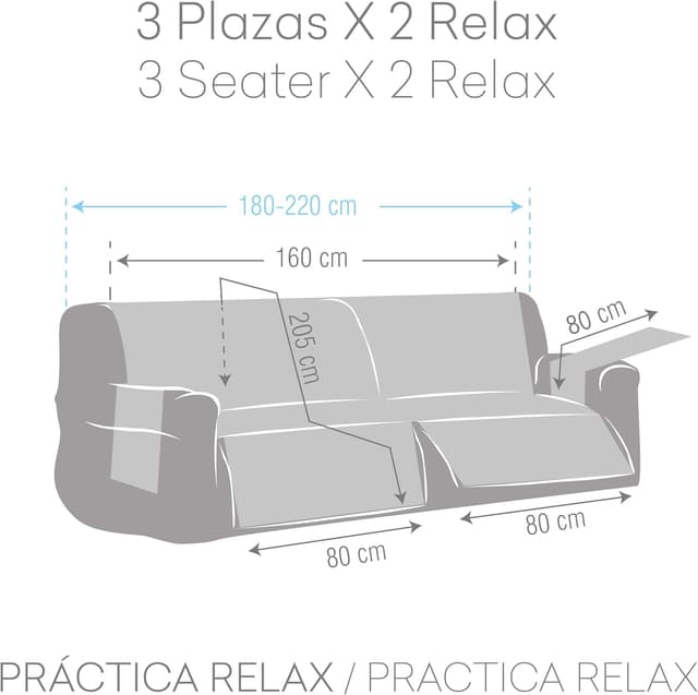 Detalle 2 de EYSA Bianco Funda sofá 3x2 Reversible