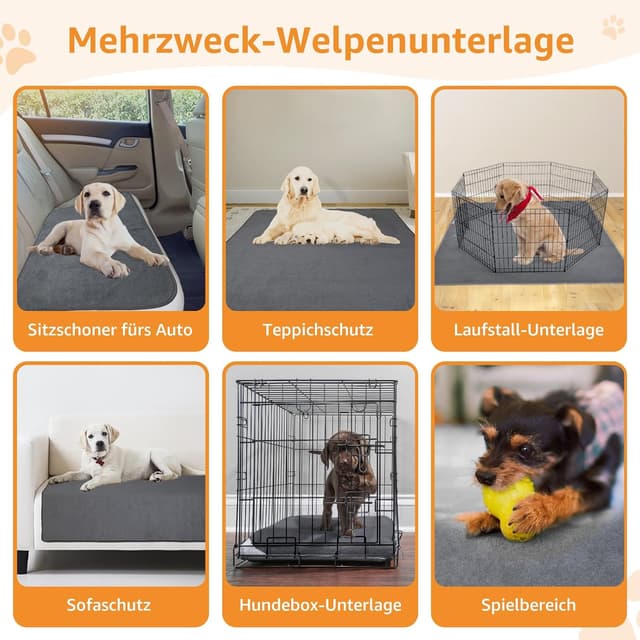 Thumbnail 4 de 2er Welpenunterlage Waschbar 100x70cm