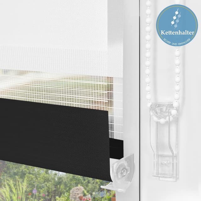 Detalle 1 de Doppelrollo Klemmfix ohne Bohren B35xH150