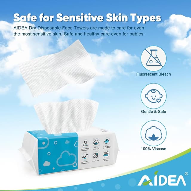 Detalle 2 de AlDEA Face Towels 600 Count