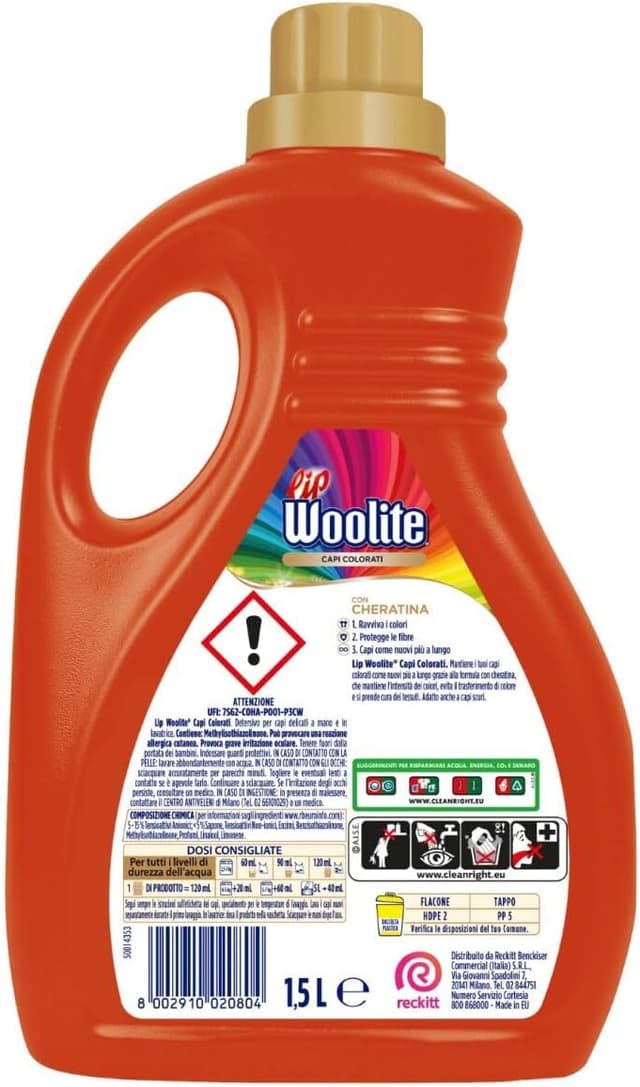 Thumbnail 1 de Lip Woolite Detersivo Capi Colorati 1500 ml
