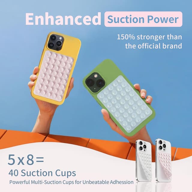 Thumbnail 1 de (2 Pack) Silicone Suction Cup Phone Mount 6.1–7.2 in