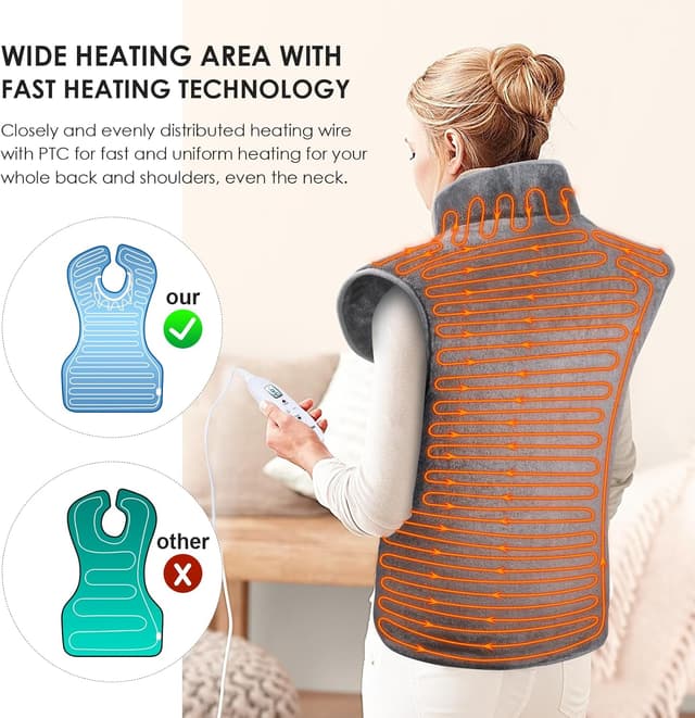 Thumbnail 2 de Olycism Termoforo elettrico 60x100 cm per schiena e collo ♨