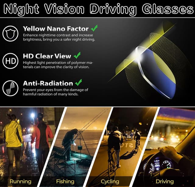 Thumbnail 2 de Perfectmiaoxuan Gafas conducción nocturna UV400