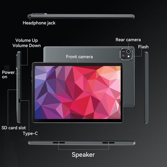 Thumbnail 6 de HNVHNV 10-inch Android 13 Tablet (6GB RAM, 64GB Storage, WiFi, Bluetooth, 6000mAh)