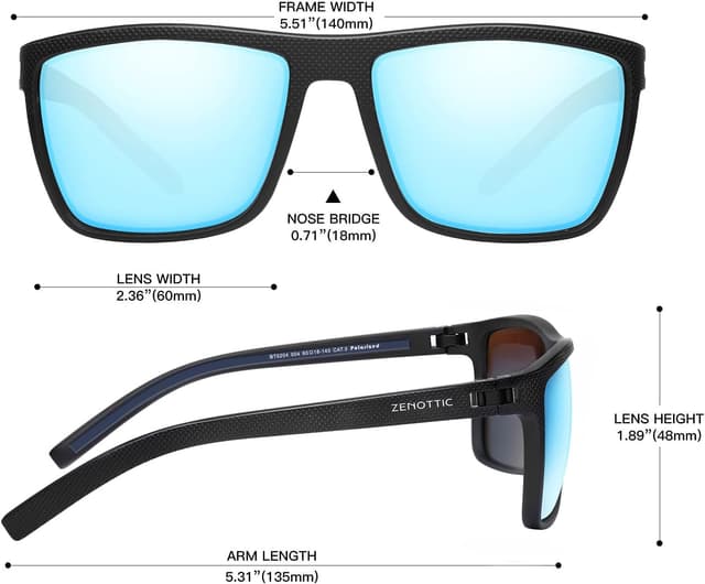 Detalle 2 de ZENOTTIC Sonnenbrille Herren mit UV400 Schutz
