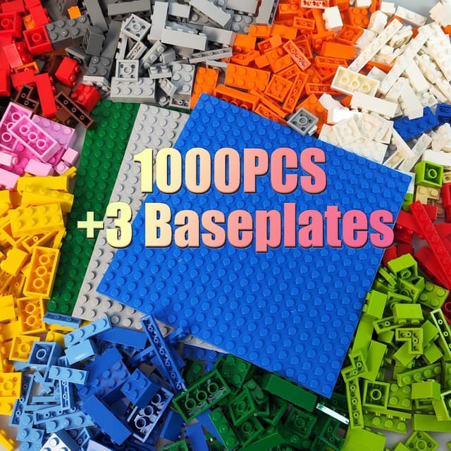 Imagen de HUIZDQ 1000-piece building blocks set 6.3" base plates 🧱 en OfertitasTOP