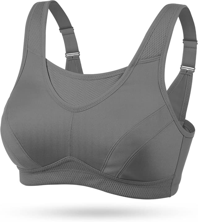 Detalle 2 de Wingslove Soutien-gorge de sport grande taille sans armatures, impact élevé, bretelles réglables