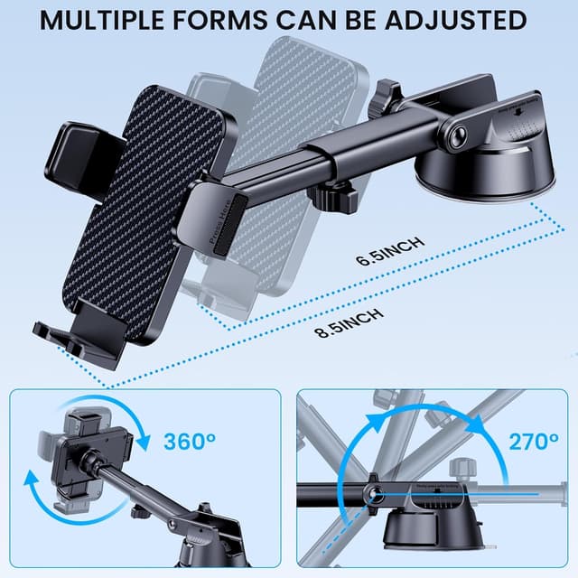 Thumbnail 2 de GUWEZ Car Phone Holder 3 in 1