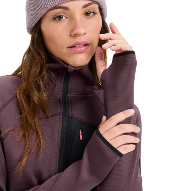 Detalle de Roxy Soaring Heights: sudadera técnica de mujer para capa intermedia