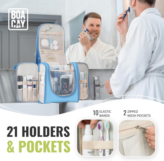 Detalle 2 de BOACAY Extra Large Hanging Travel Toiletry Bag
