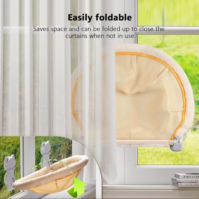 Thumbnail 3 de JUNSPOW Cat Window Perch 40lb Cream