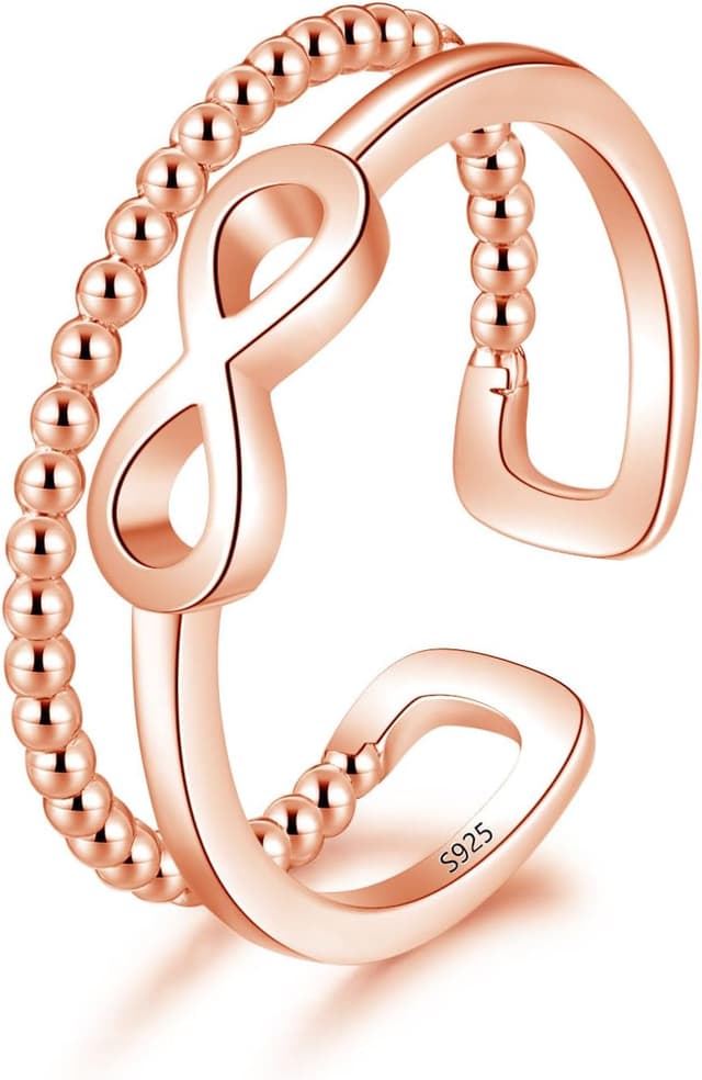 Thumbnail 3 de Cangall Adjustable 925 Sterling Silver Infinity Ring ๐