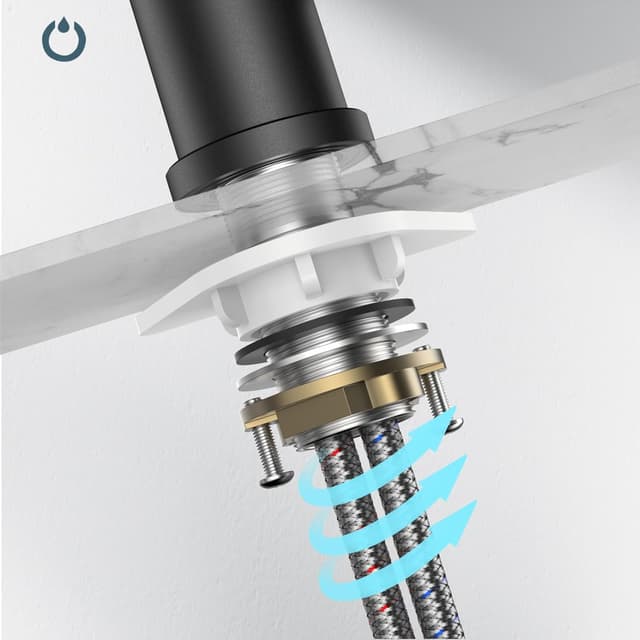 Detalle 1 de FORIOUS Küchenarmatur mit 360° Drehung