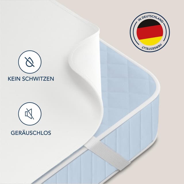 Detalle de Dreamzie Premium Molton Matratzenschoner 90 x 200 cm (Set 2) aus 100% Baumwolle, Oeko-Tex zertifiziert