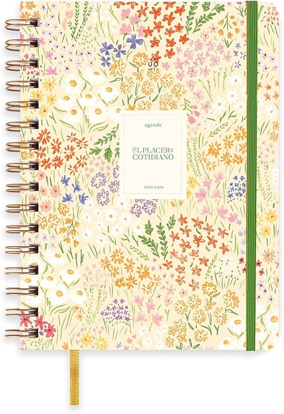 Imagen de UO Agenda Escolar Bloom 2025-2026, tapa dura 📚 en OfertitasTOP