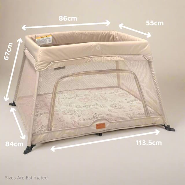 Thumbnail 6 de Venture Airpod Travel Cot (0–3 Years) with Newborn Insert, Mattress & Foldable Playpen Function – Beige