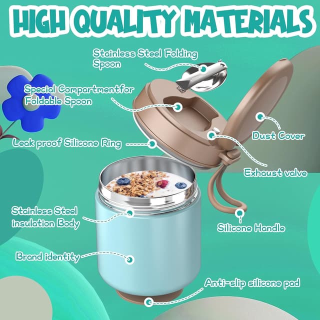 Thumbnail 5 de Insulated Food Jar 15.2 Oz for Kids 🍱