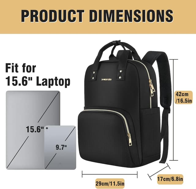 Detalle 2 de Z-MGKISS 15.6 inch Laptop Backpack for Women