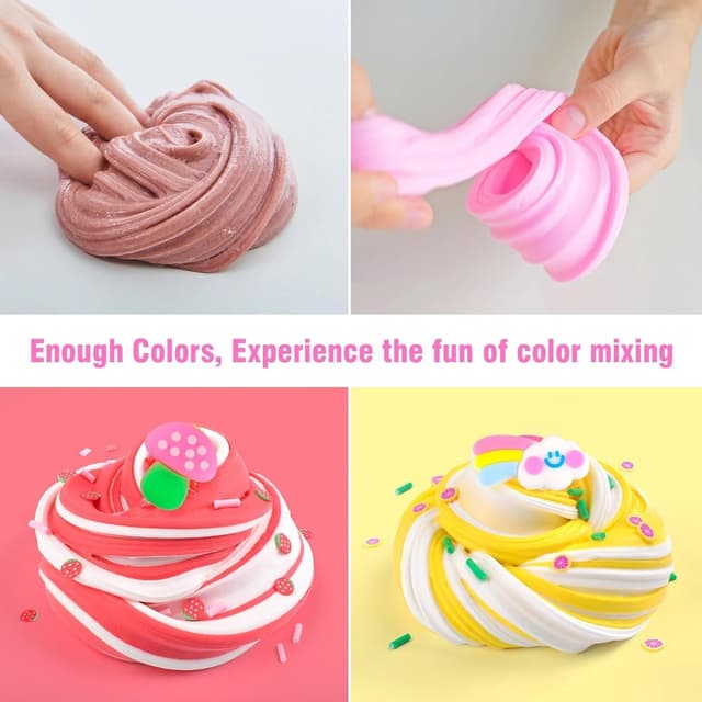 Detalle 2 de Butter Fluffy Slime Kit 38 pack for kids