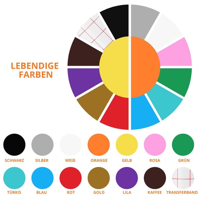 Thumbnail 2 de HTVRONT Vinylfolie Plotterfolie 14 Rollen 30 cm