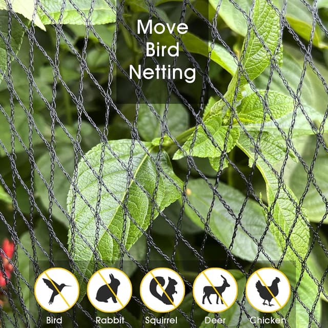 Detalle 2 de RIFNY 4 x 12m Garden Netting Bird Netting (15 x 15mm mesh) for Fruit Trees, Pond & Vegetable Beds