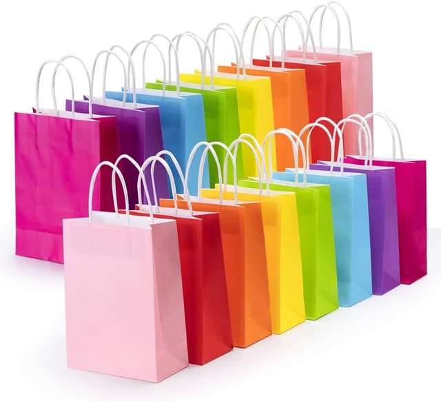 Detalle de Ywinler 24 Pieces Paper Gift Bags 22x8x16cm