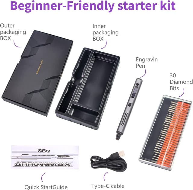 Thumbnail 6 de ARROWMAX Mini Engraving Pen 30 Bits