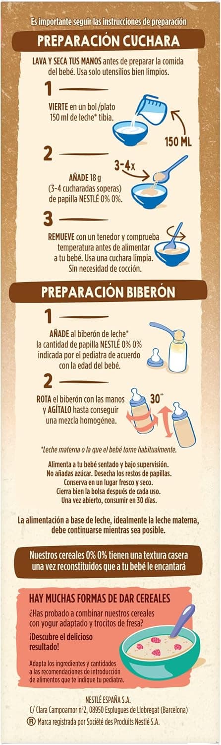 Thumbnail 4 de Nestlé 0% Papilla Multicereales con Galleta para bebés 🍪