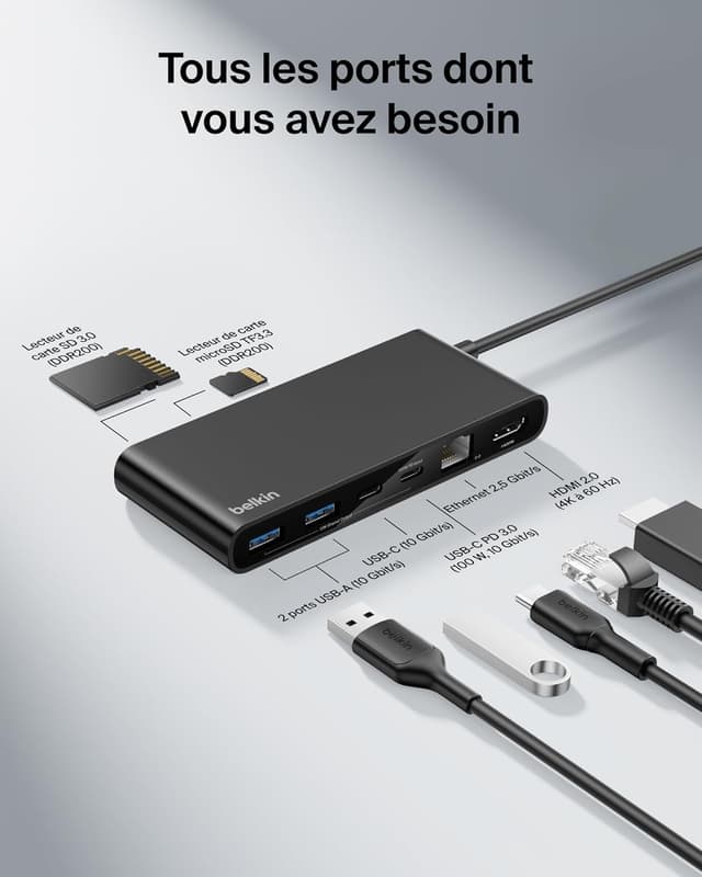 Thumbnail 2 de Belkin Connect Hub USB C 8-en-1