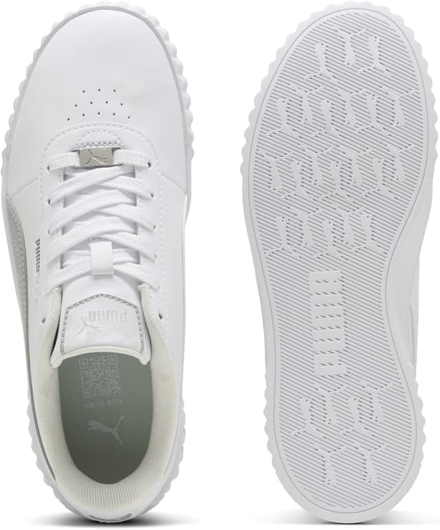 Detalle 2 de Puma Damen Carina 3.0 Sneaker – Lederoptik, Schnürung & Gummilaufsohle