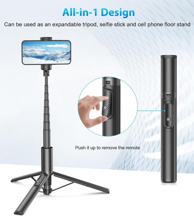 Detalle de Gahenwo selfie stick phone tripod 67-inch