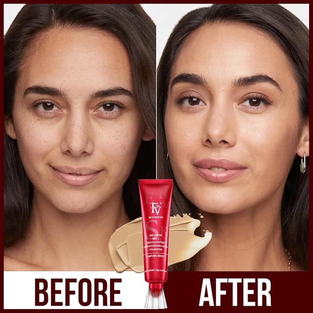 Detalle 2 de FV Base Maquillaje Impermeable Mate 30g para Piel Grasa 💄