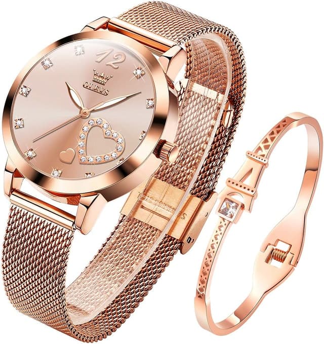 Detalle de OLEVS Damenuhr Roségold 30 m