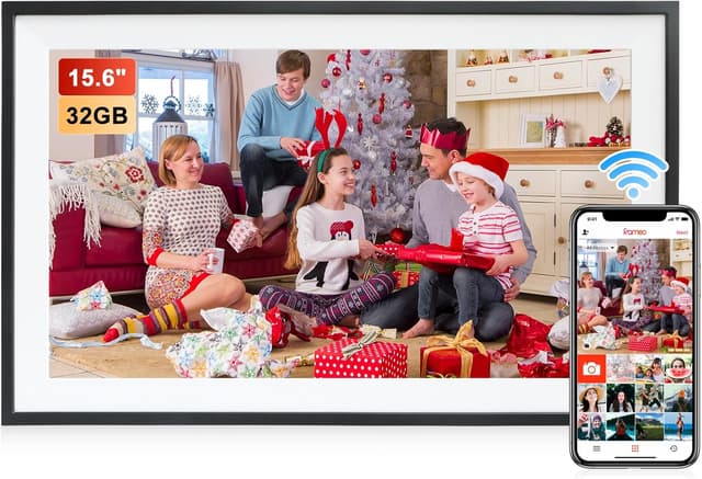 Detalle de Frameo Digitaler Bilderrahmen 15,6 Zoll 32 GB