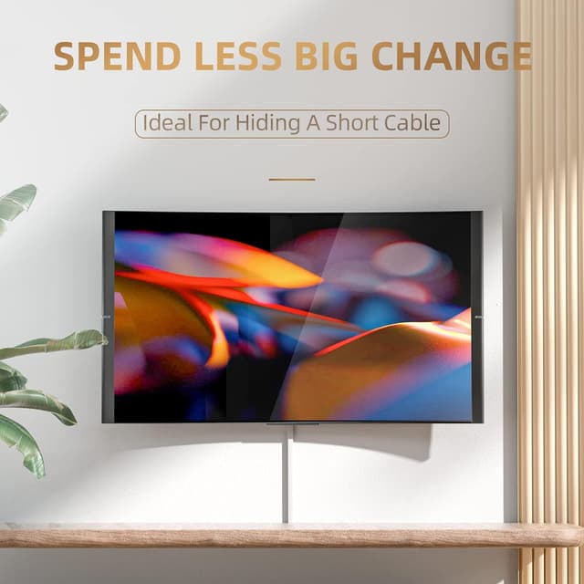 Detalle de Delamu Mini Cable Trunking Self Adhesive (2.4M) – 1-cable cable management kit, white