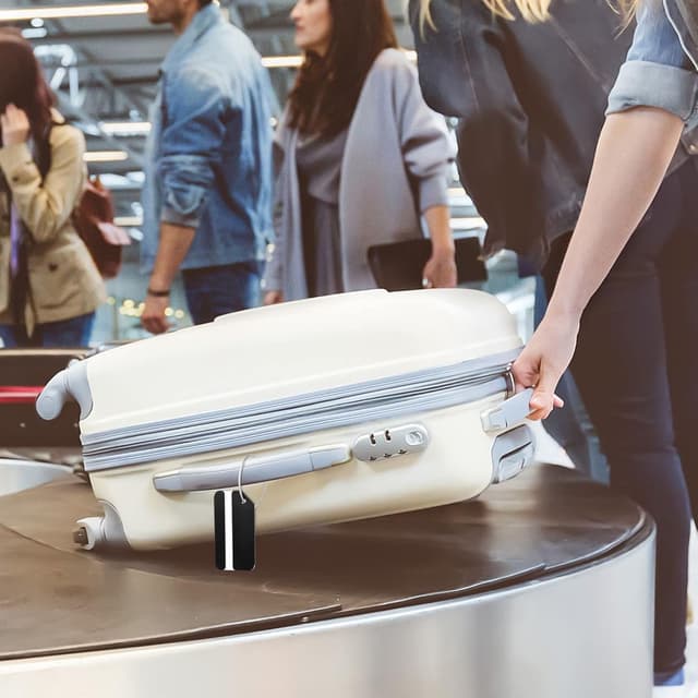 Detalle de Yizhet aluminium alloy luggage tags (set of 6) with steel loop – black