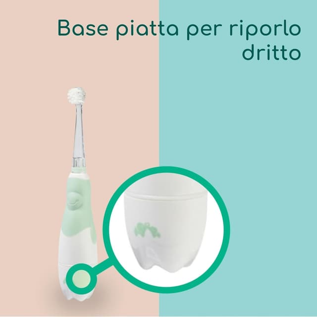 Detalle 2 de Bebeconfort Spazzolino Elettrico Bambini da 18 mesi con 8 testine, timer smart e luci LED