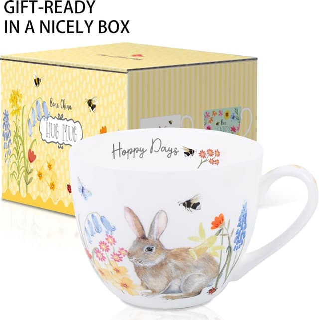Detalle de Rabbit Hug Mug 20 oz Coffee Mug
