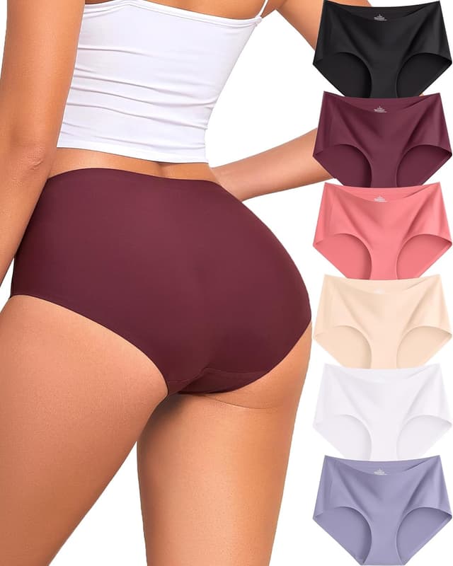 Detalle de ALL OF ME 6er-Pack nahtlose Brazilian Slips für Damen – atmungsaktiv, weich & ohne Etikett (S–XXL)