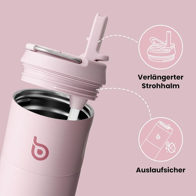 Thumbnail 3 de Gourde 500 ml acier inoxydable avec paille