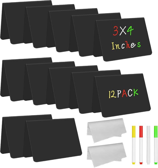 Detalle de Vicloon Mini Tableau Noir 12 pièces 📋