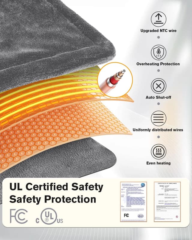 Thumbnail 5 de Heating Pad Large 24"x37" 6 Heat Levels ♨