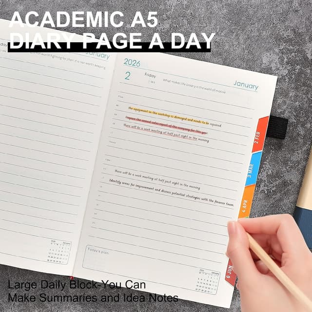 Detalle de 2026 Donfulfip A5 diary with pen loop