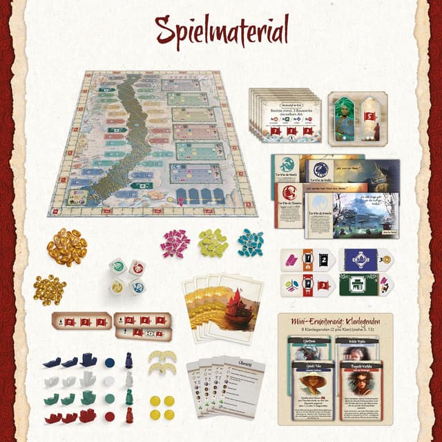 Detalle de Kosmos 685447 „Am goldenen Fluß“ – Strategiespiel für 2–4 Personen ab 12 Jahren