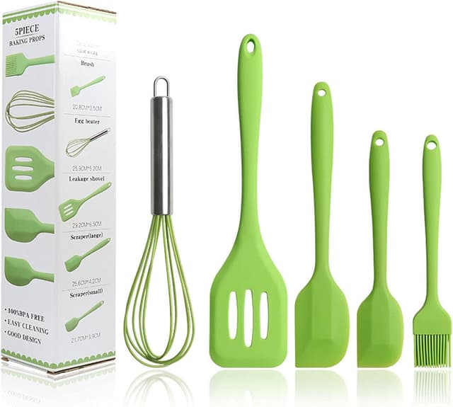 Imagen de BINHAI Set utensili da cucina in silicone verde 🍽 en OfertitasTOP